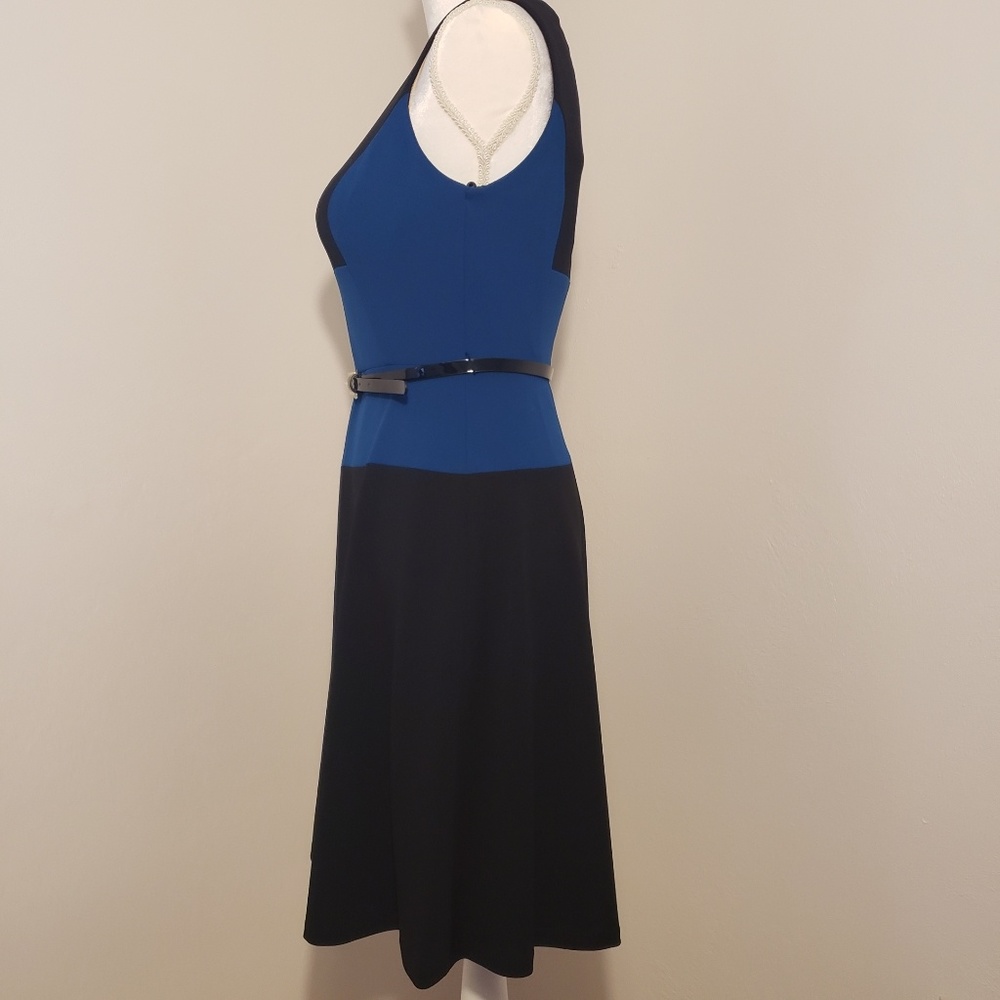 NWT Tommy Hilfiger Blue & Black Sleeveless Dress 4 - Picture 4 of 8